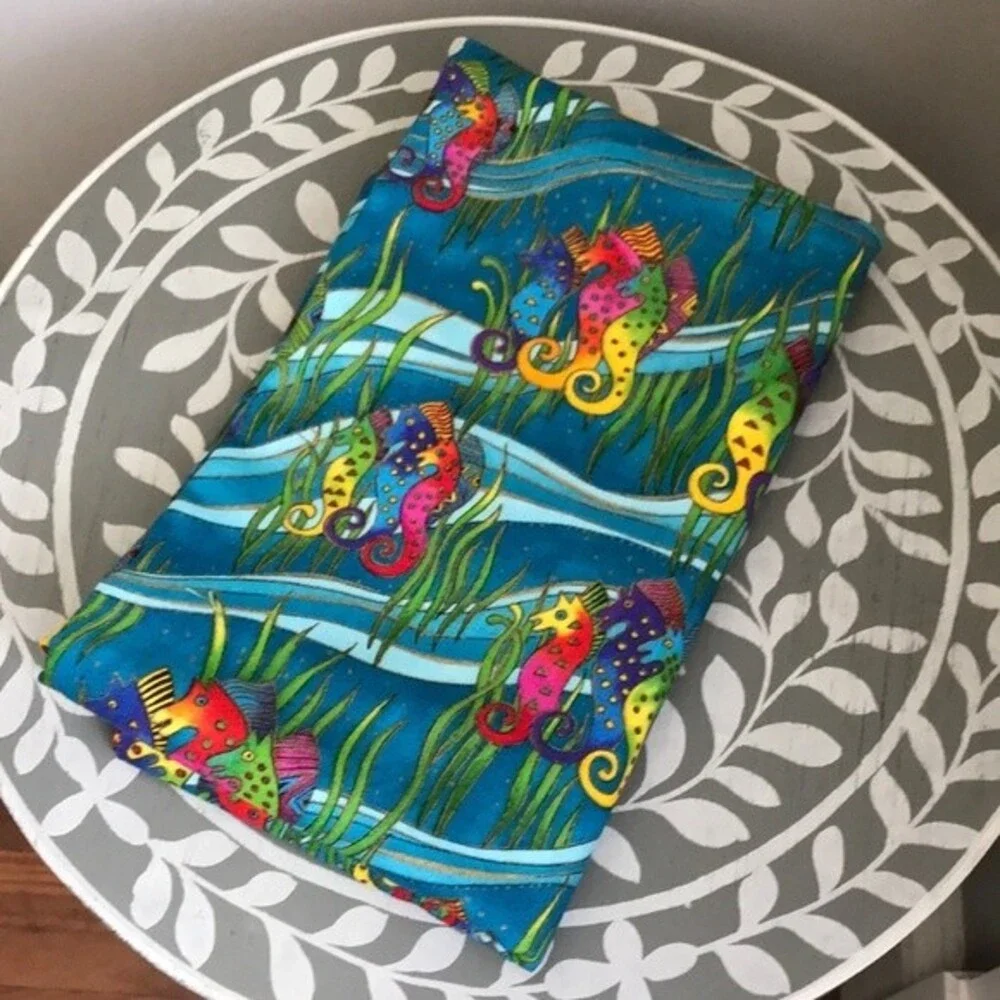 Laurel Burch Seahorse Quilting Fabric Ocean Songs One Yard Cut